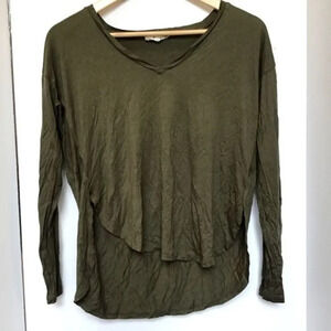 MADEWELL Olive Green Blouse Long Sleeve Small